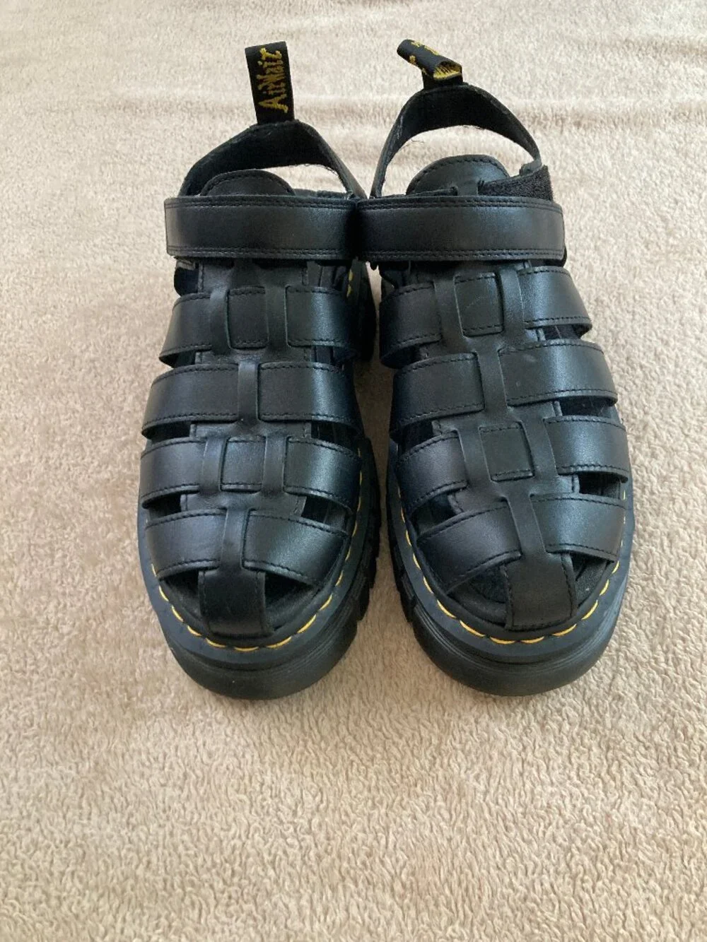 Doc Martens Ricki Lug Platform Fisherman Sandal 8/39 $185 NWOB